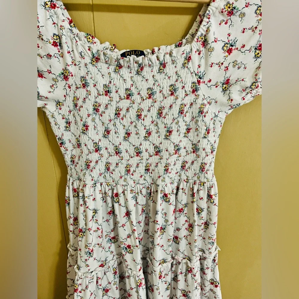 Polo Ralph Lauren Floral Ruffle Dress Size L (12-14)